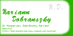 mariann dobranszky business card