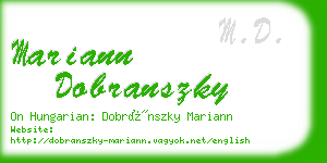 mariann dobranszky business card
